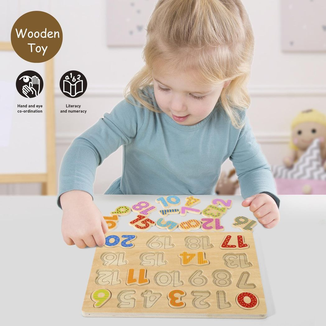 SOKA Wooden Number Board 1 to 20 Educational Toy for Children