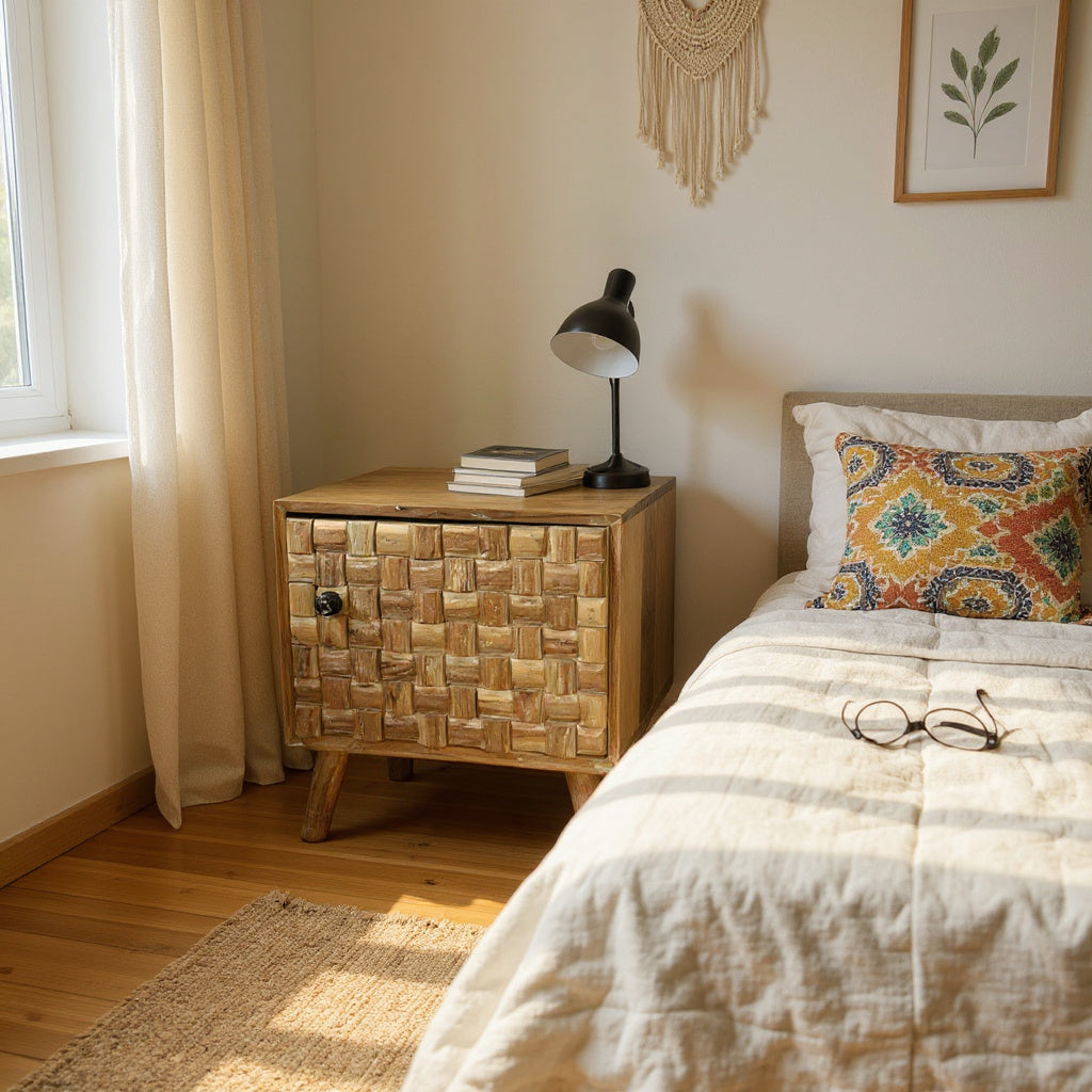 MSL 47cm Wooden Bedside Cabinet