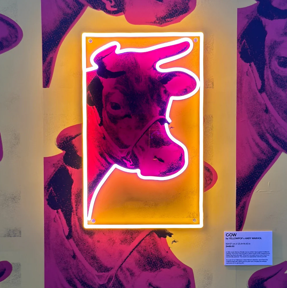 YELLOWPOP ANDY WARHOL COW