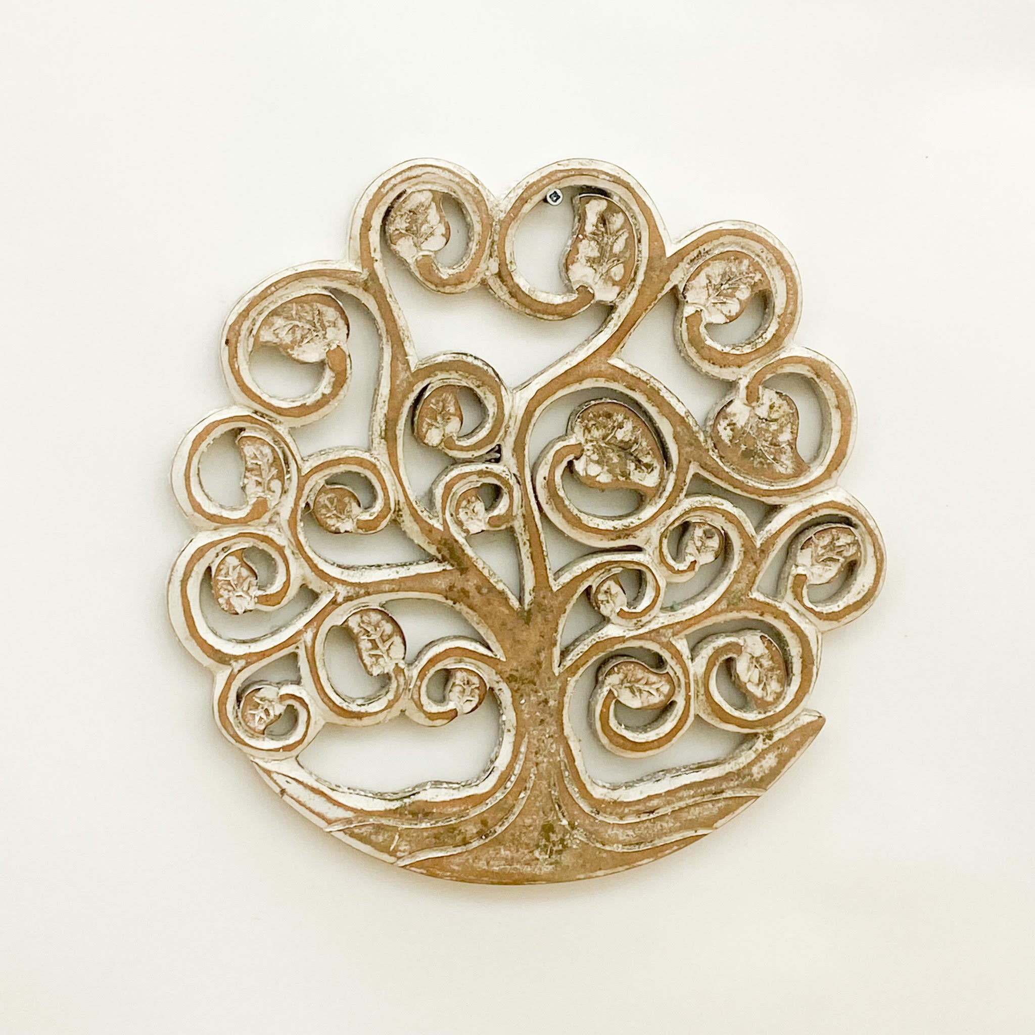 30cm Hand Carved Wooden Tree of Life Wall Decor with Hanging Hook