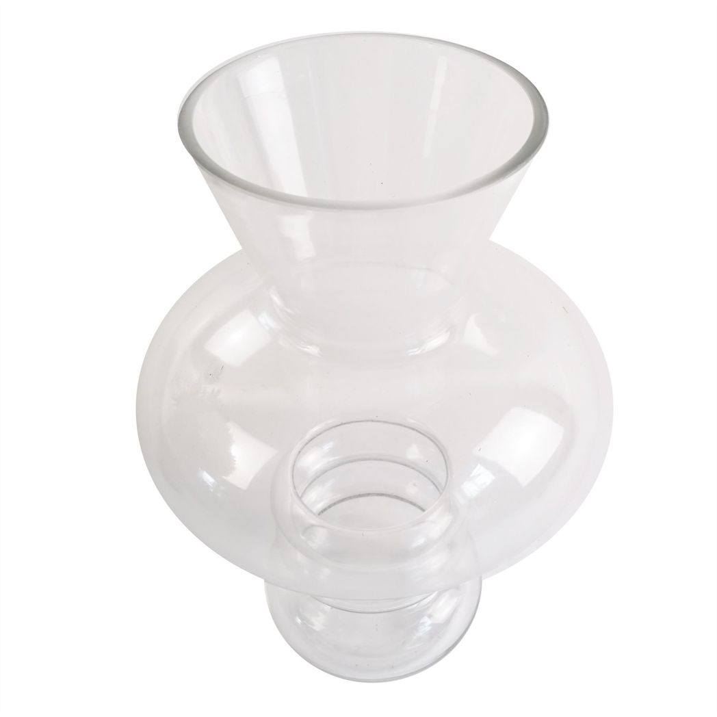 Leaf 35cm Clear Bubble Glass Vase