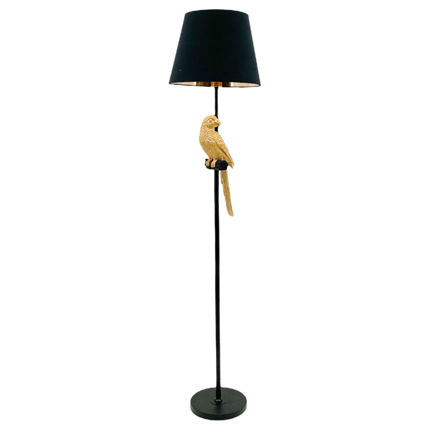 MSL 164x37x37cm Floor Lamp with Black Shade and In-Line Switch