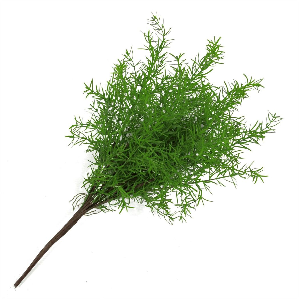 Leaf 45cm Artificial Asparagus Fern Plant, Unpotted Wired Stem Artificial Plant