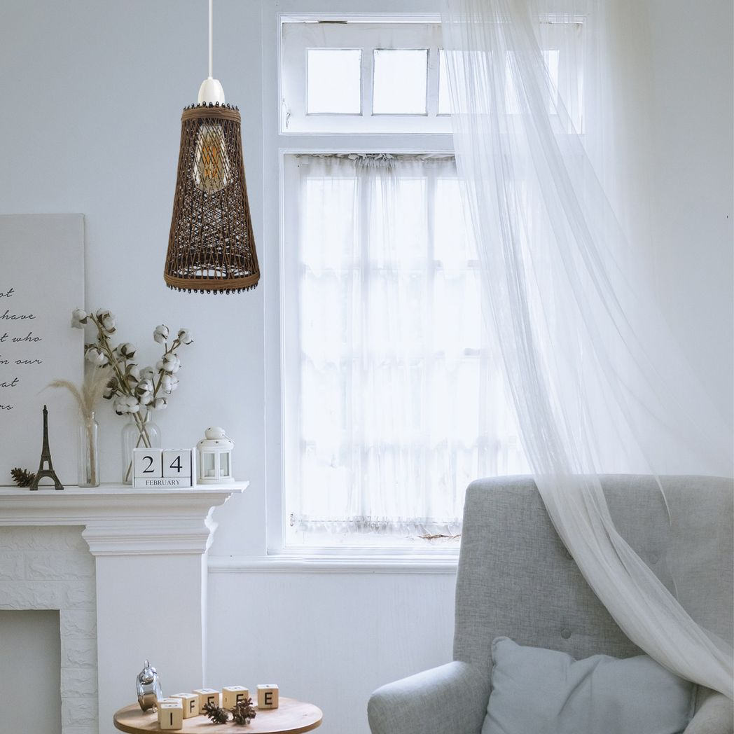 Retro Vintage 4cm Hole Barrel Cage Design Lampshade Easy Fit