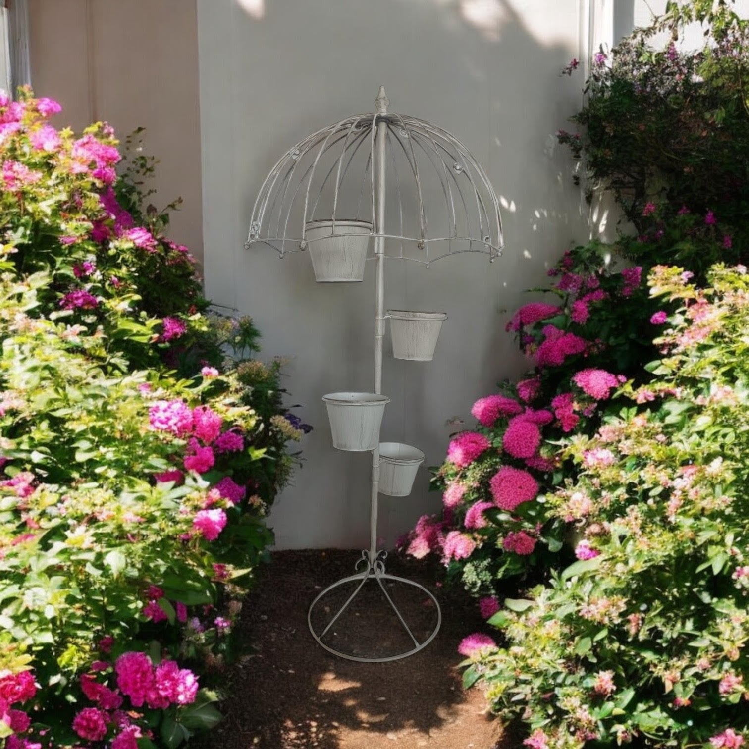 MSL 130cm Cream Metal Garden Planter