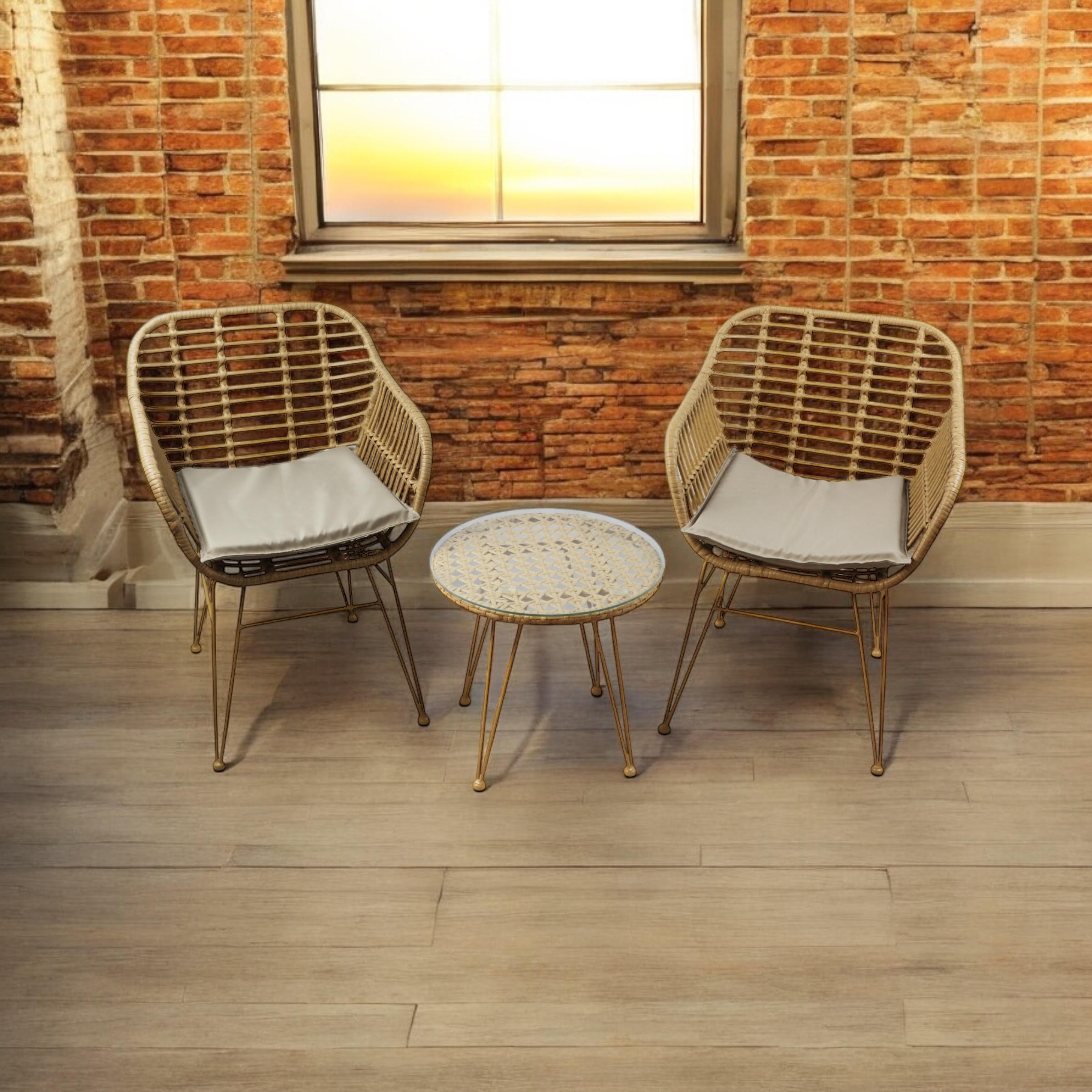 MSL Rattan Bistro Set for Outdoor Dining