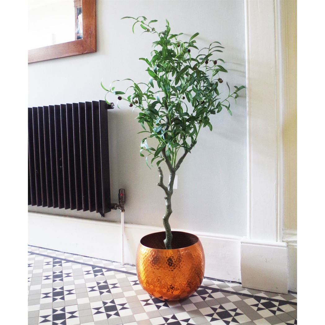 Leaf 120cm Artificial Olive Tree in Moss-Covered Pot Natural Style