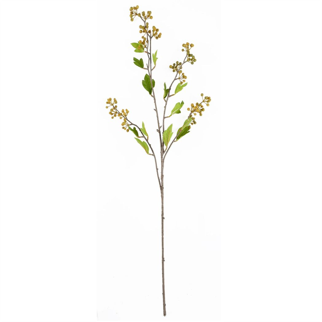 Leaf 65cm Orange and Black Artificial Flower Arrangement in Clear Ridged Glass Vase