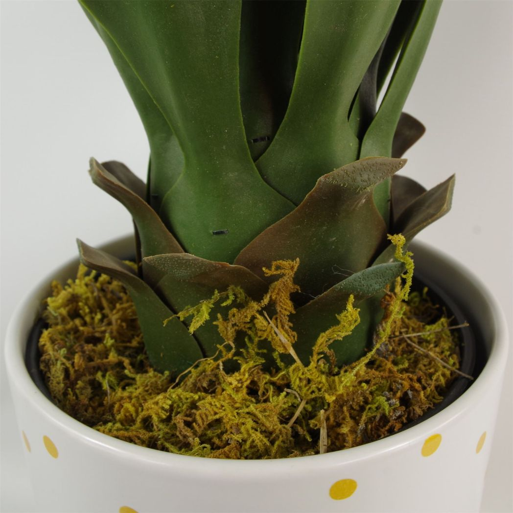 Leaf 55cm Artificial Yucca Plant in Plastic Pot
