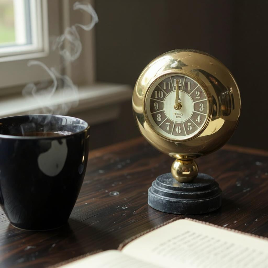 MSL Hand Finished Table Clock for 1 AA Battery