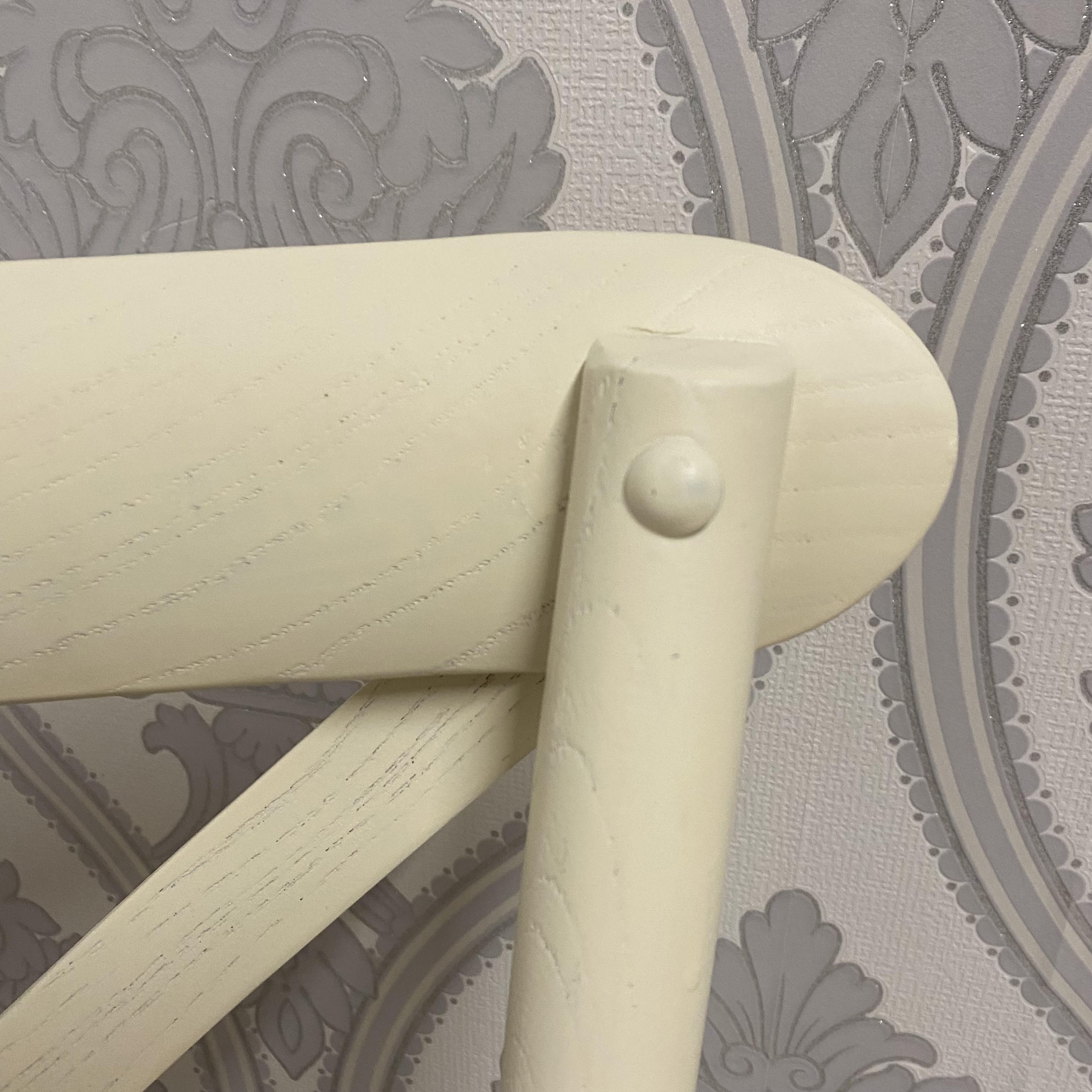 Natural French Cross Back Chair, Stackable, Elm Wood, L46 x W49 x H88 cm