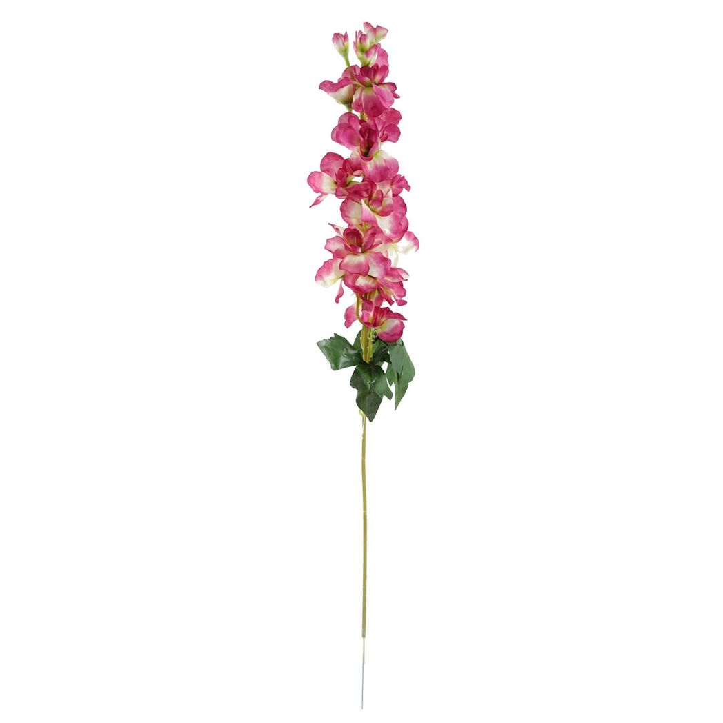 Leaf Pack of 6 Dark Pink Delphinium Artificial Flower Stems 75cm