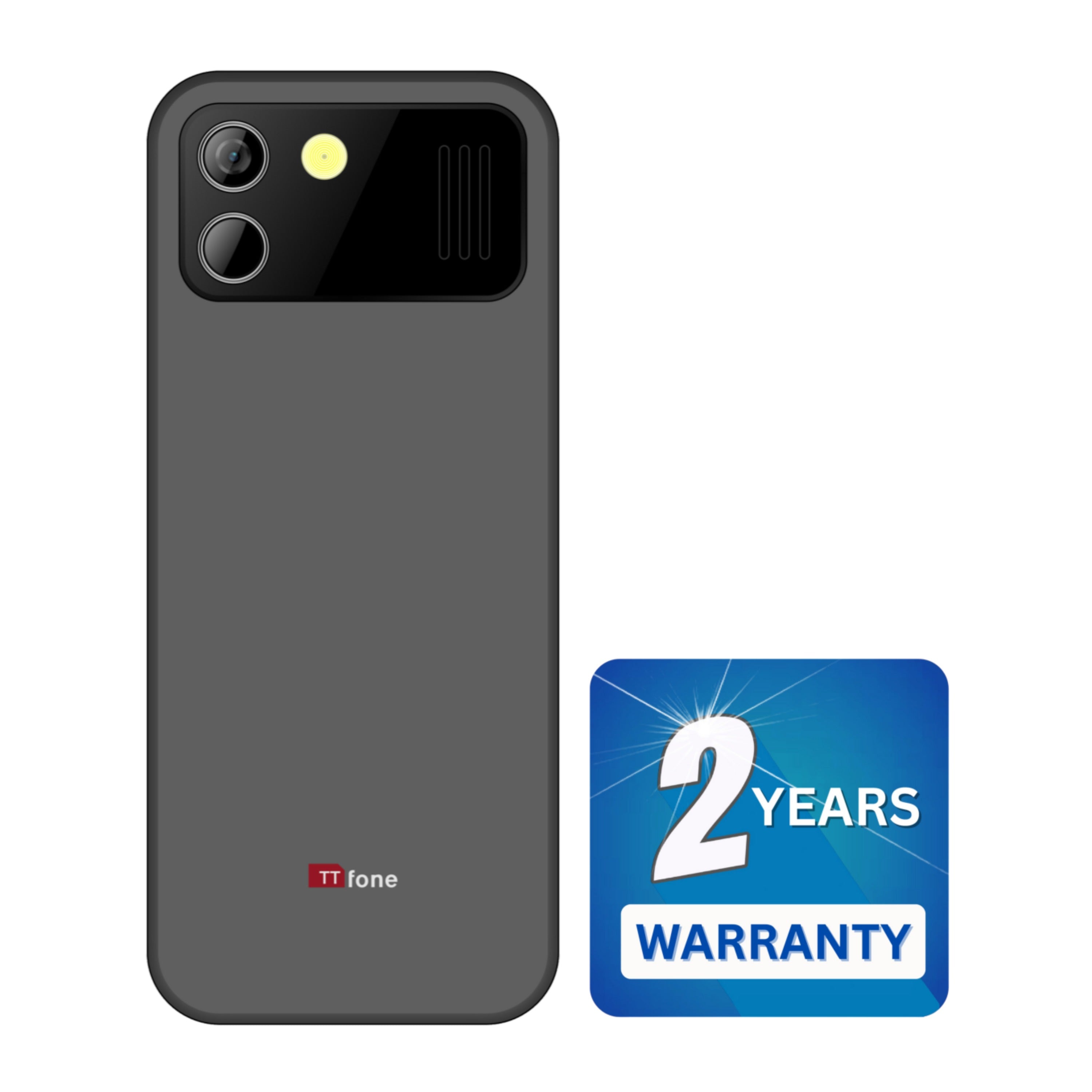 TTfone TT280  Simple 4G Dual SIM Bar Phone with Android, 2.8" Touchscreen, Keypad, 2MP Camera, USB-C - Easy to Use Unlocked Mobile (with USB Cable and EE Sim Card)