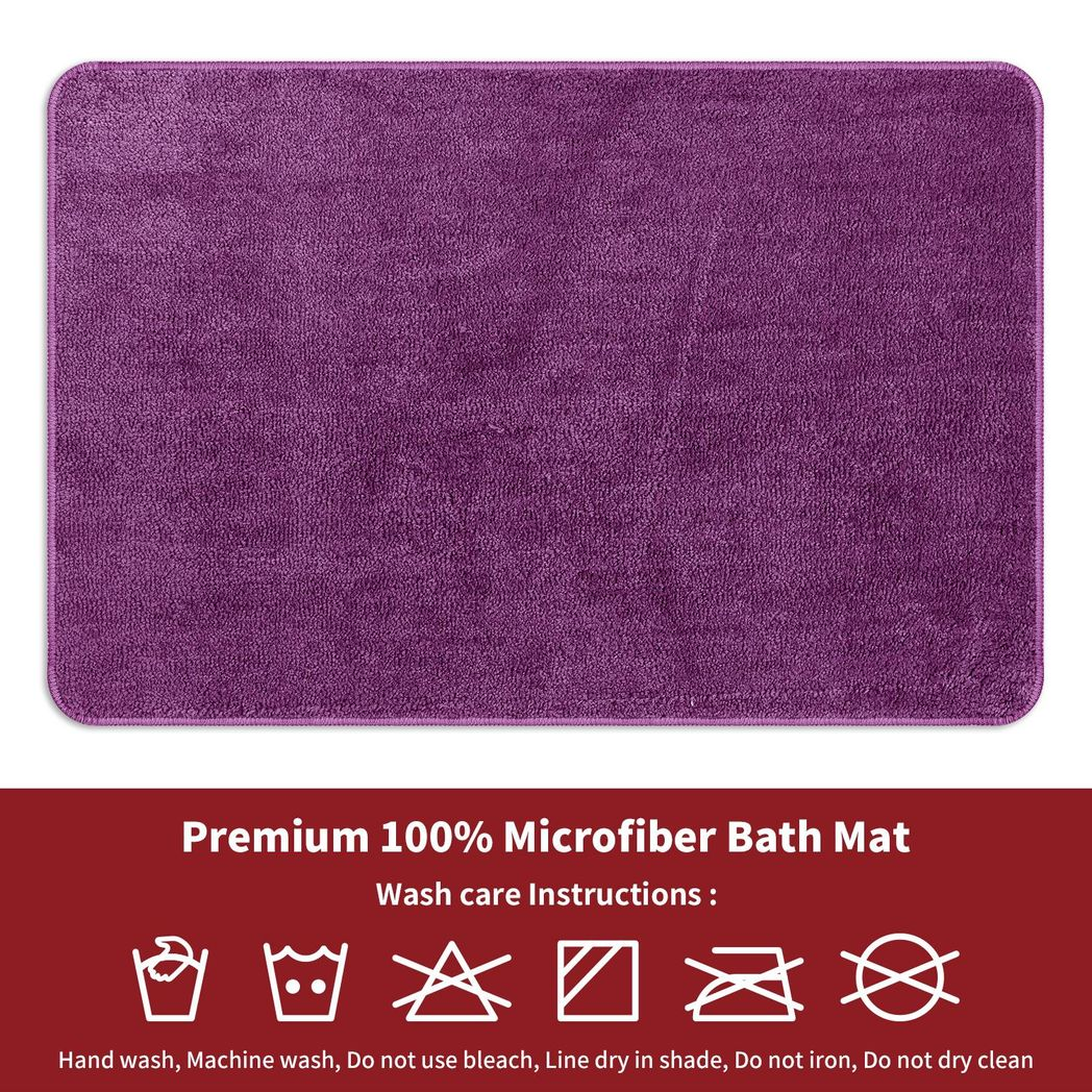 Vinsani Bath Mat 60 x 90 cm Purple