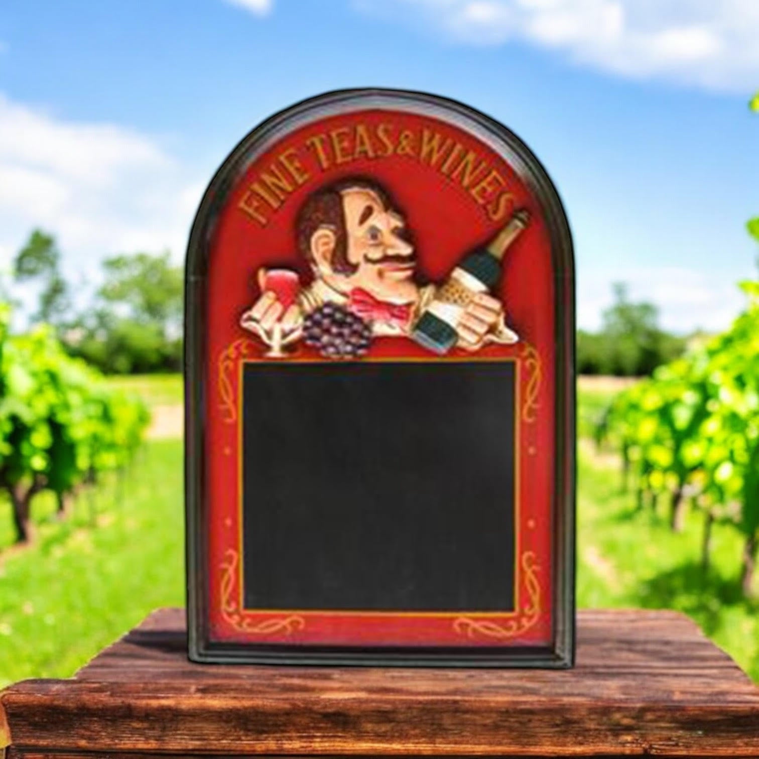 MSL 60 x 40 cm Black Menu Board with Hanging Hook, Easy Wipe Clean