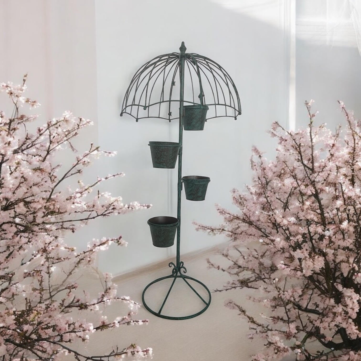 MSL 130cm Green Metal Garden Planter