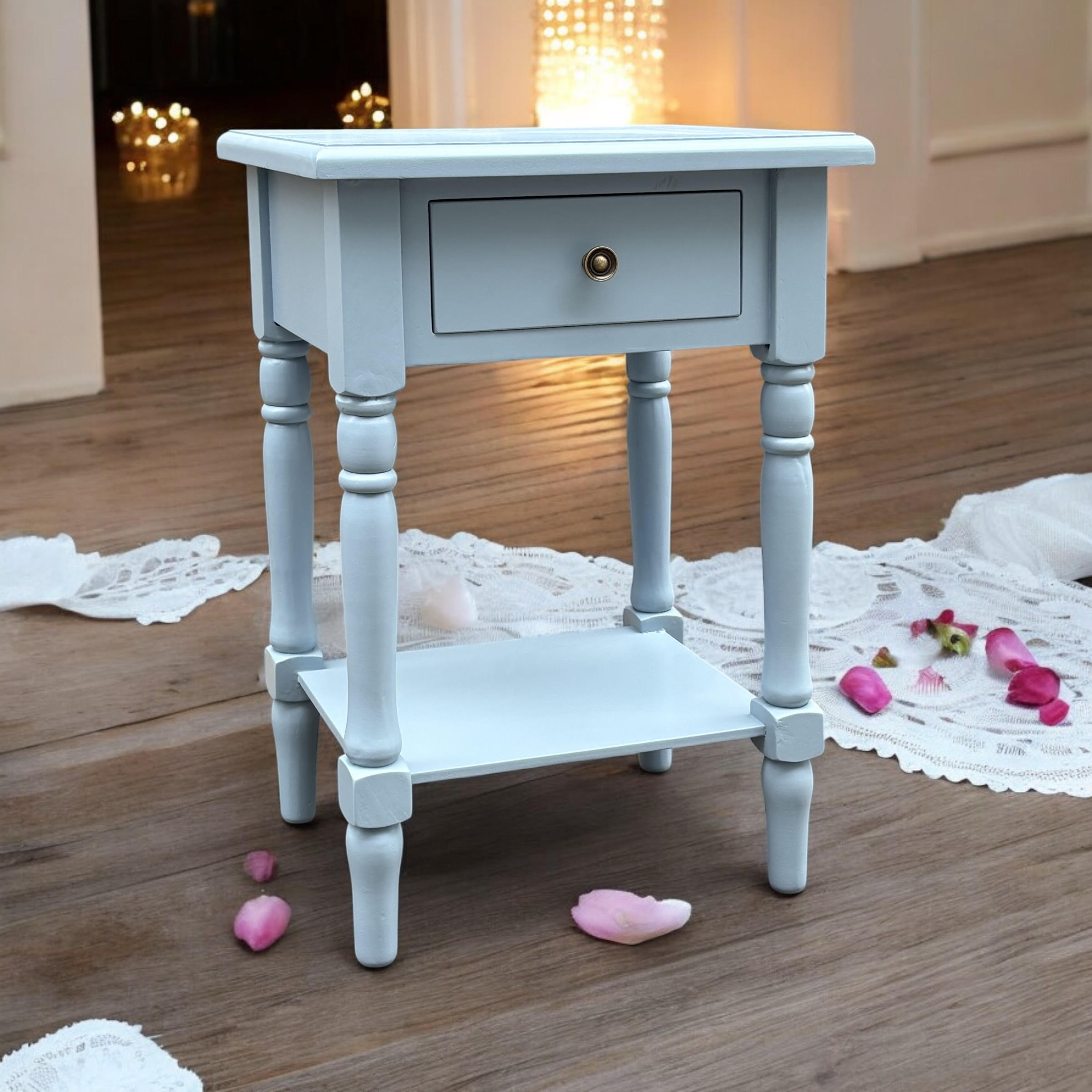 MSL 65cm Hand Finished 1-Drawer Side Table / Bedside Table