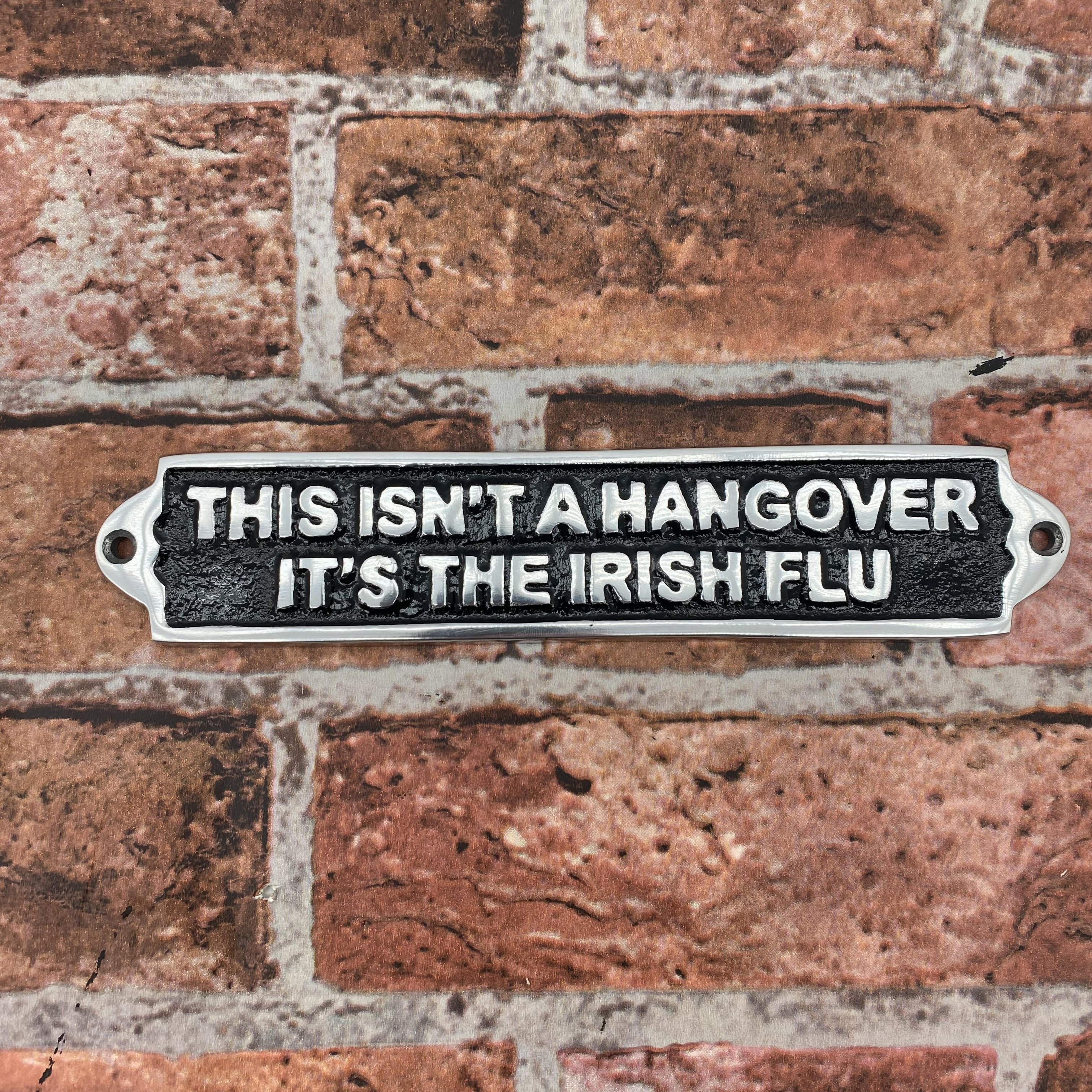 MSL 25cm Aluminium This Isnt a Hangover Metal Door Sign, Hand Finished, Pre-Drilled Holes