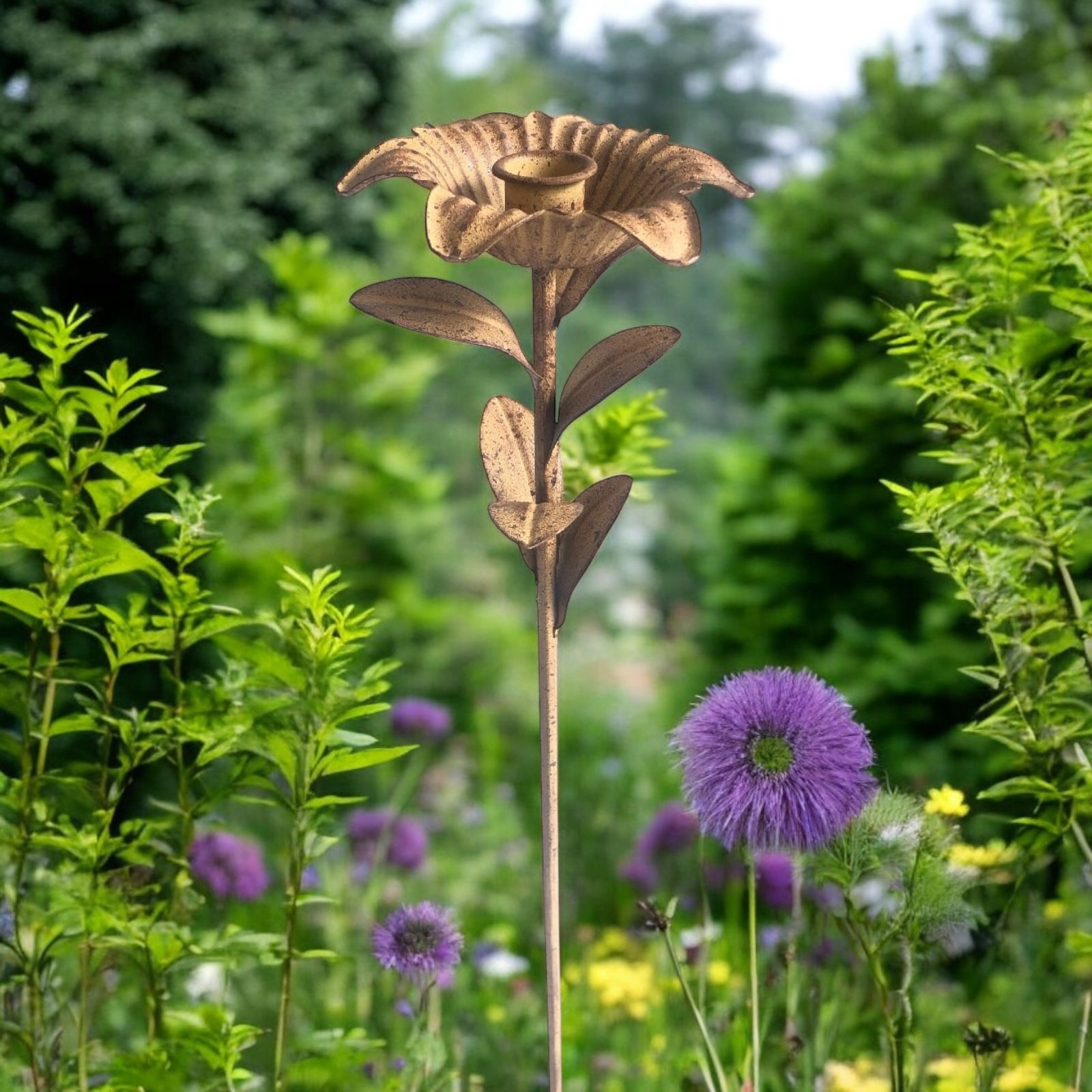 MSL Handmade 63cm Garden Stake Candle Holder