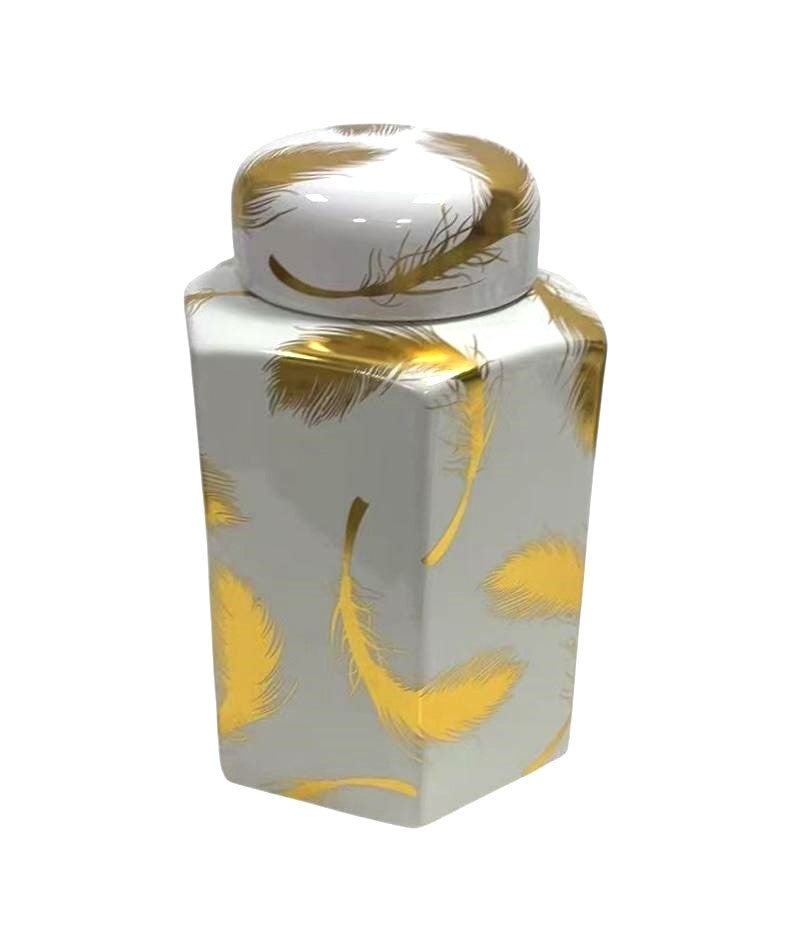 MSL Ceramic 23cm Glazed Ginger Jar for Home Decor
