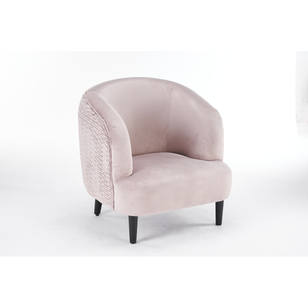 MSL 77cm Grey Velvet Arm Chair for Home, Office, Dining Room, Hotels and Restaurants