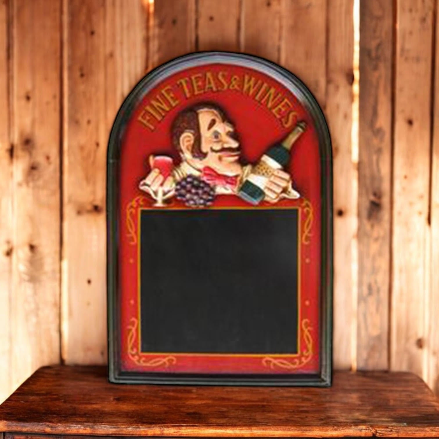 MSL 60 x 40 cm Black Menu Board with Hanging Hook, Easy Wipe Clean
