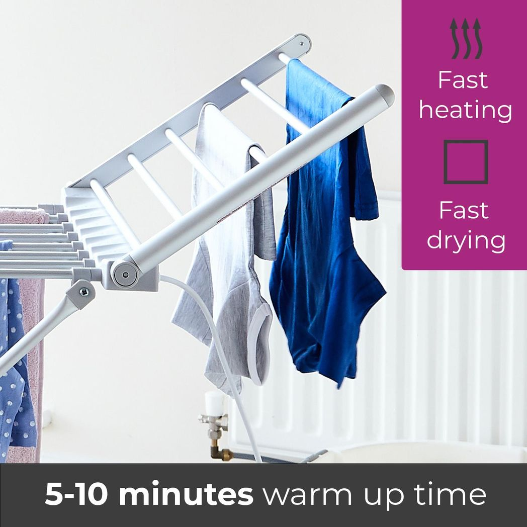 Neo Electric Heated Winged Clothes Airer Drying Rack