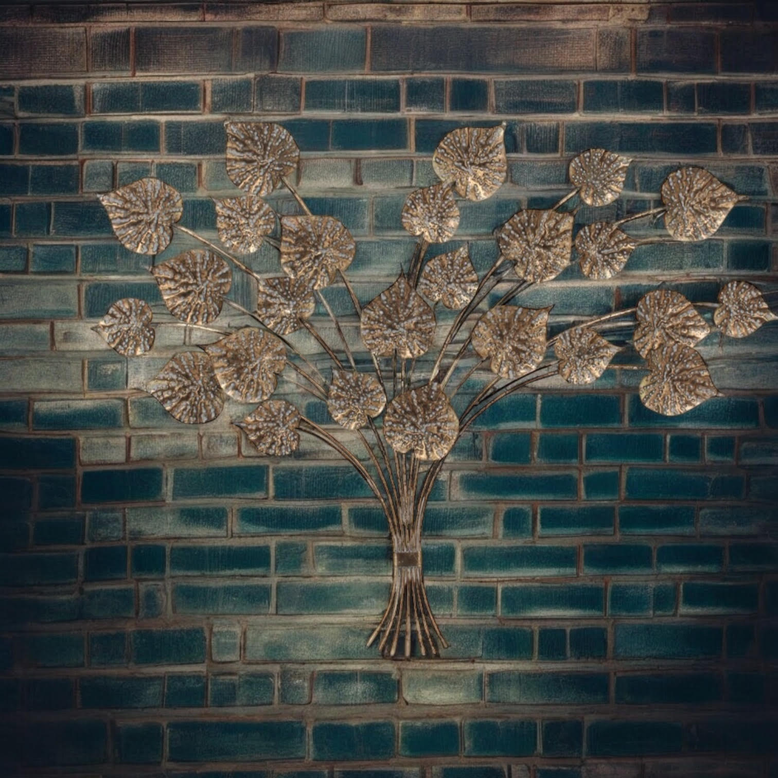 MSL 131cm Metal Wall Decor Leaves Elegant Design Easy to Hang