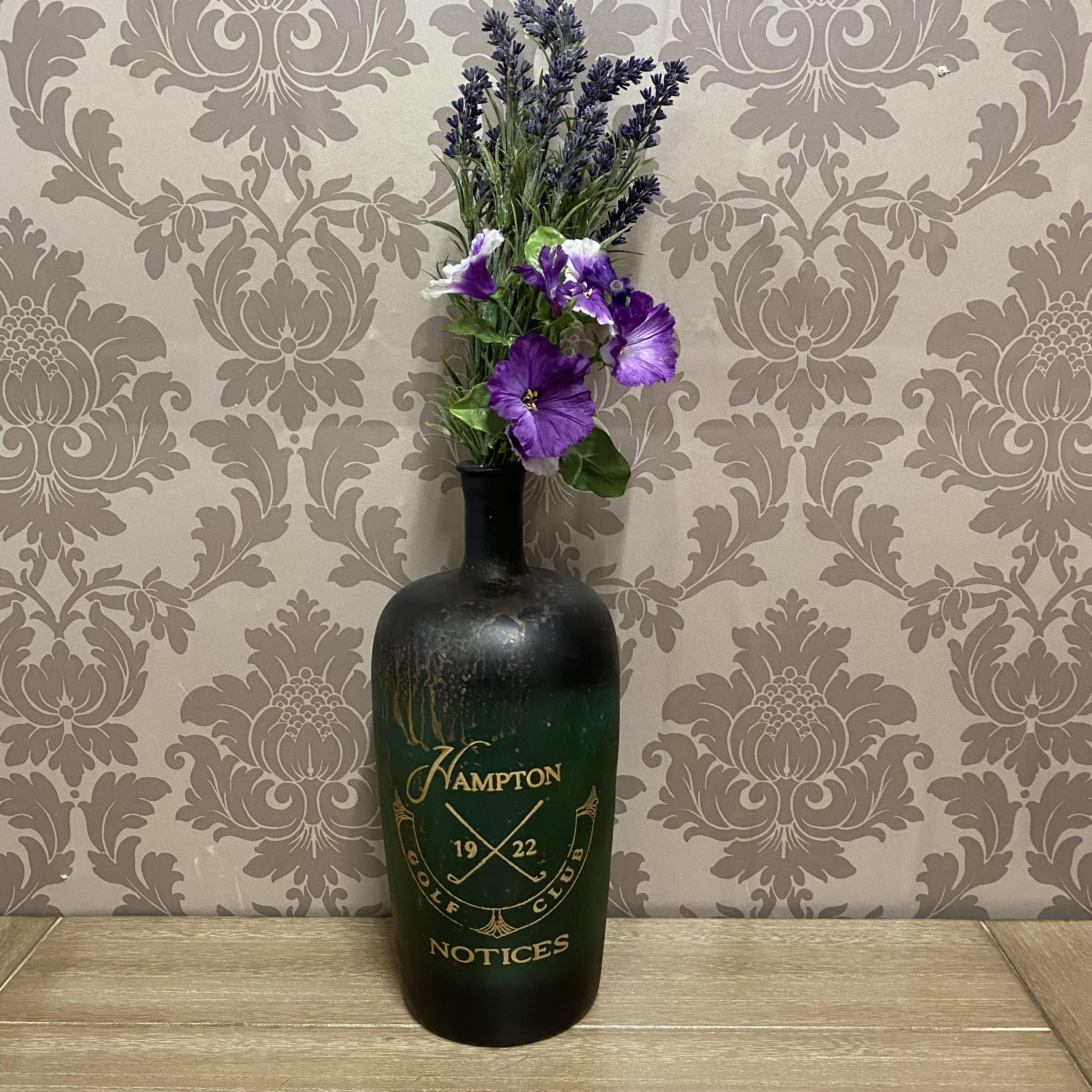 MSL 15" Glass Decorative Vase/Bottle for Flowers or Display