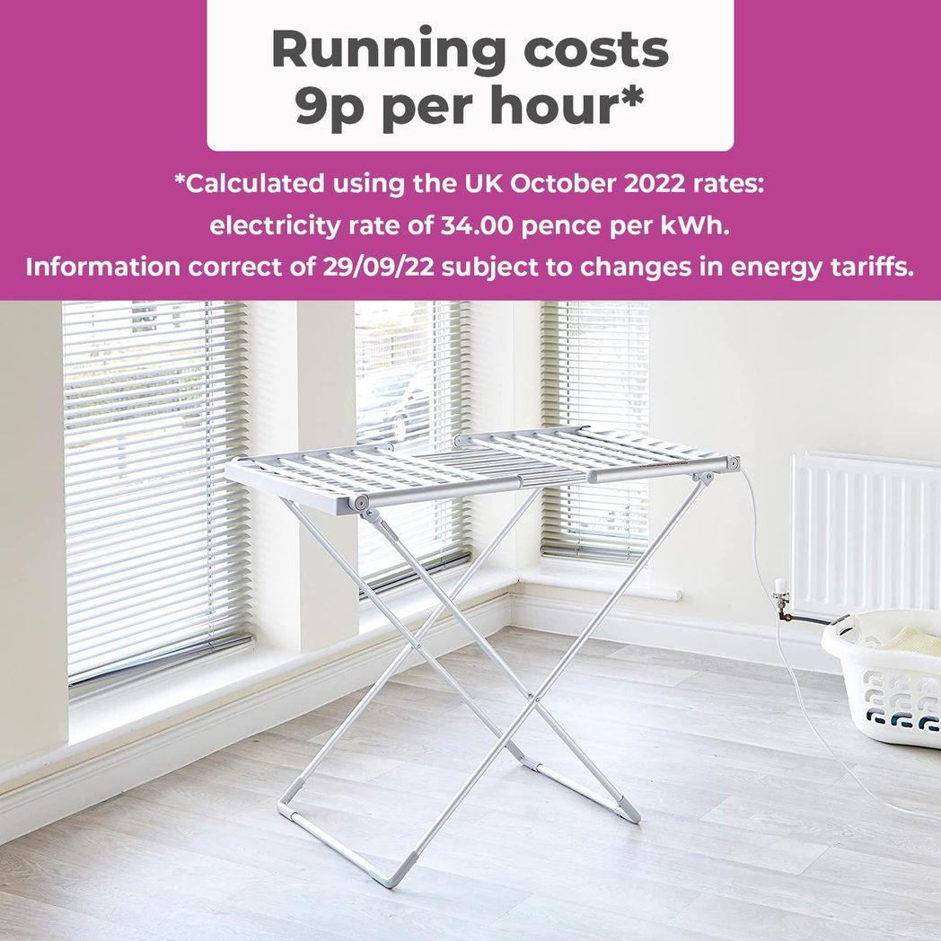 Neo Electric Heated Winged Clothes Airer Drying Rack