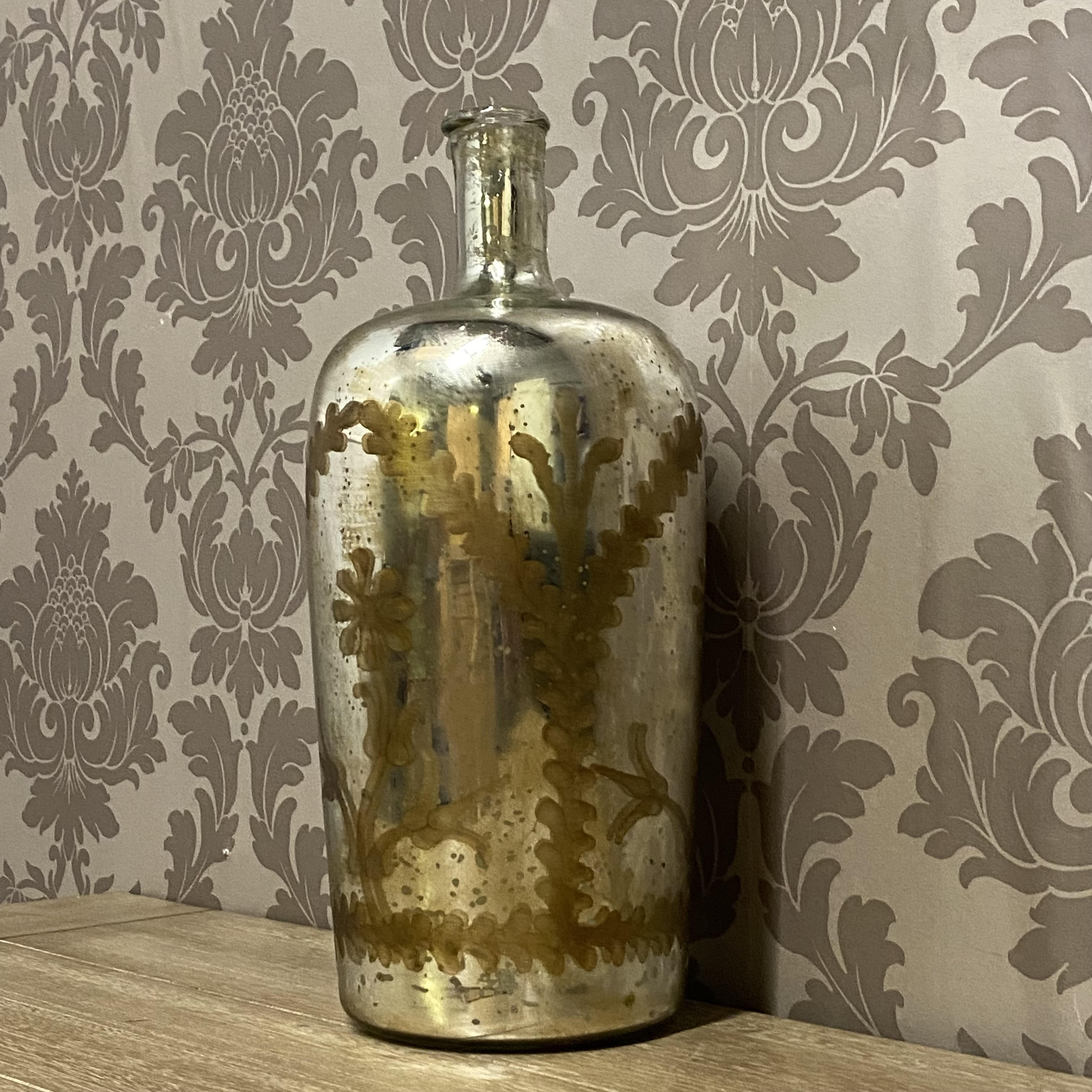 15 Antique Silver Glass Decorative Jar Vase