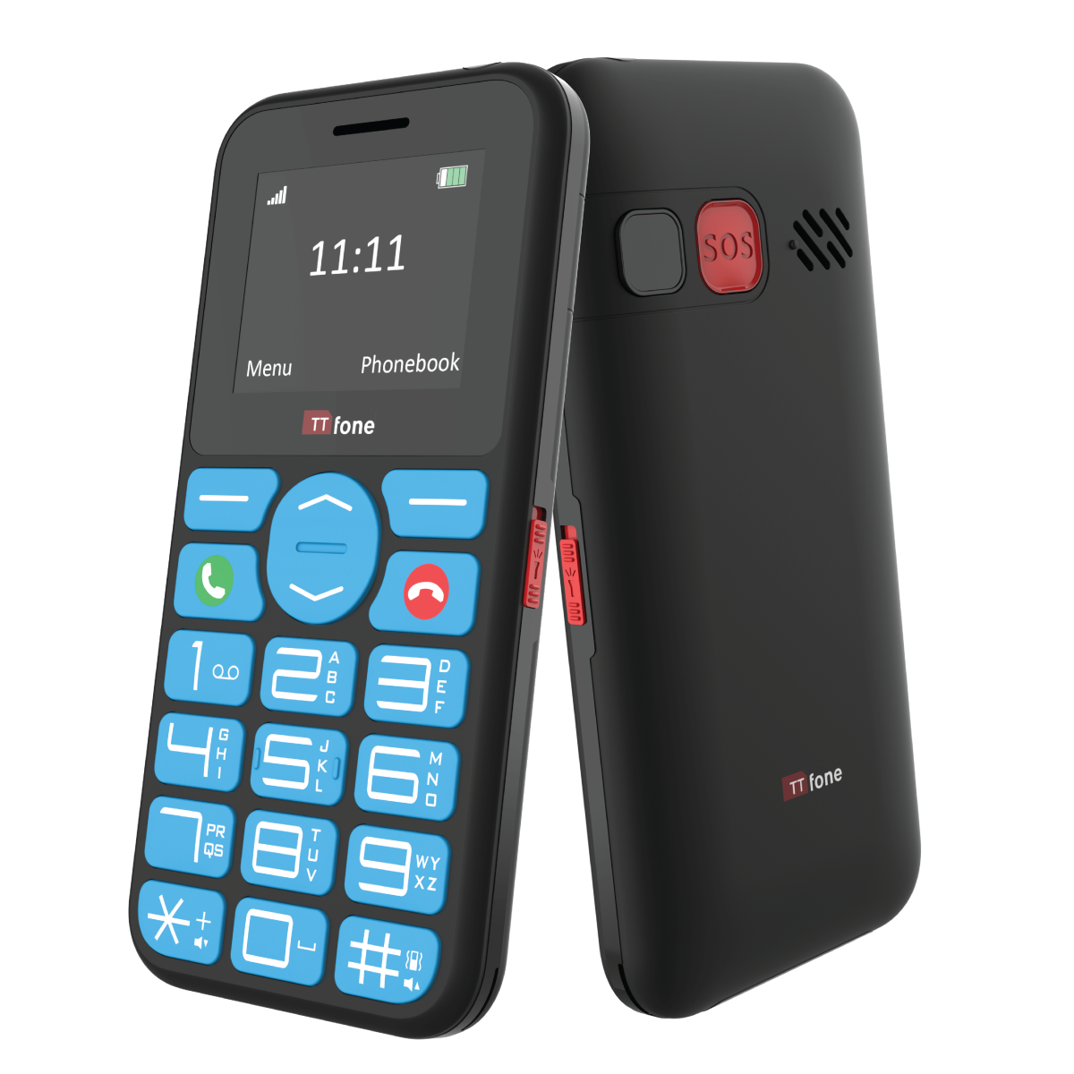 TTfone TT190 Big Button Senior Unlocked Mobile Phone with Emergency SOS, Loud Speaker and USB Cable