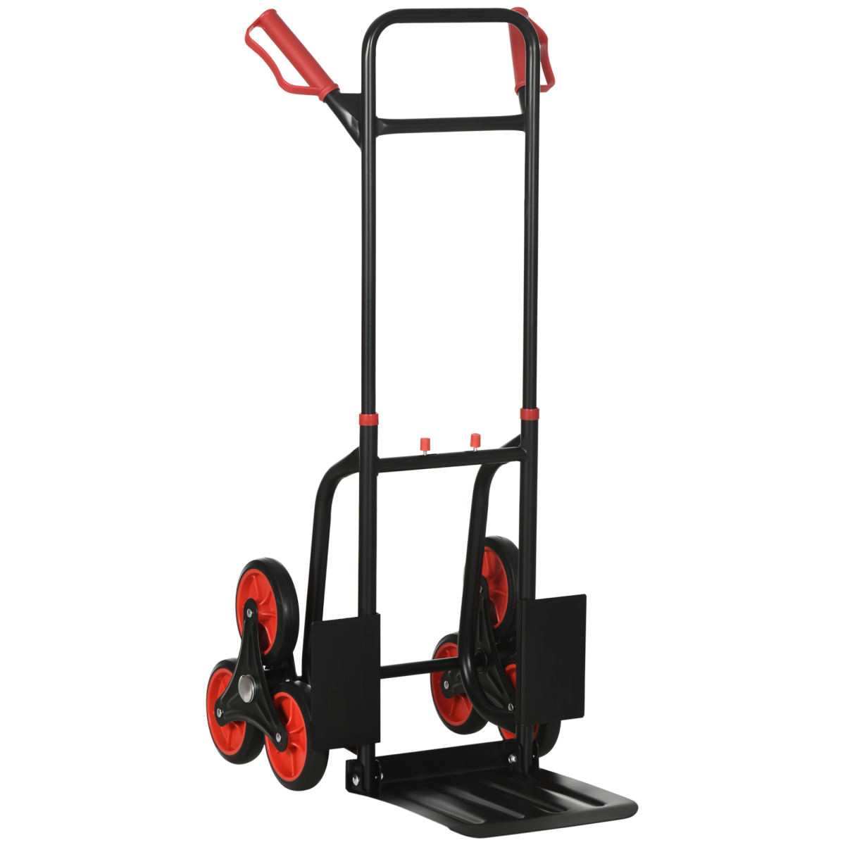 DURHAND 6-Wheel Folding Stair Climbing Trolley, Steel, 120kg