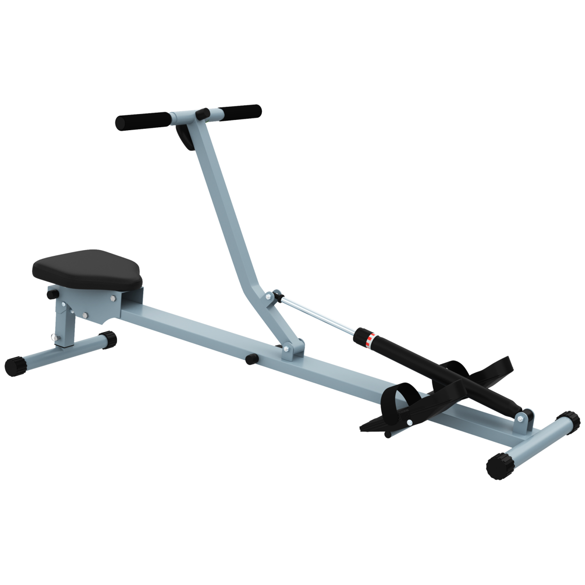 12-Level Adjustable Resistance Rowing Machine with LCD Monitor, Padded Seat and Non-Slip Handlebars for Full Body Workout