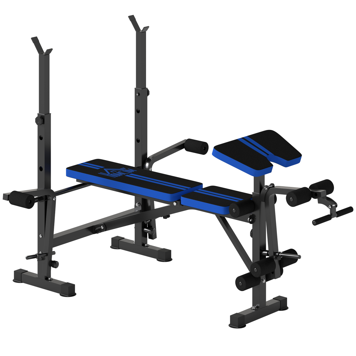 HOMCOM Adjustable Multi-Function Weight Bench with Squat Rack