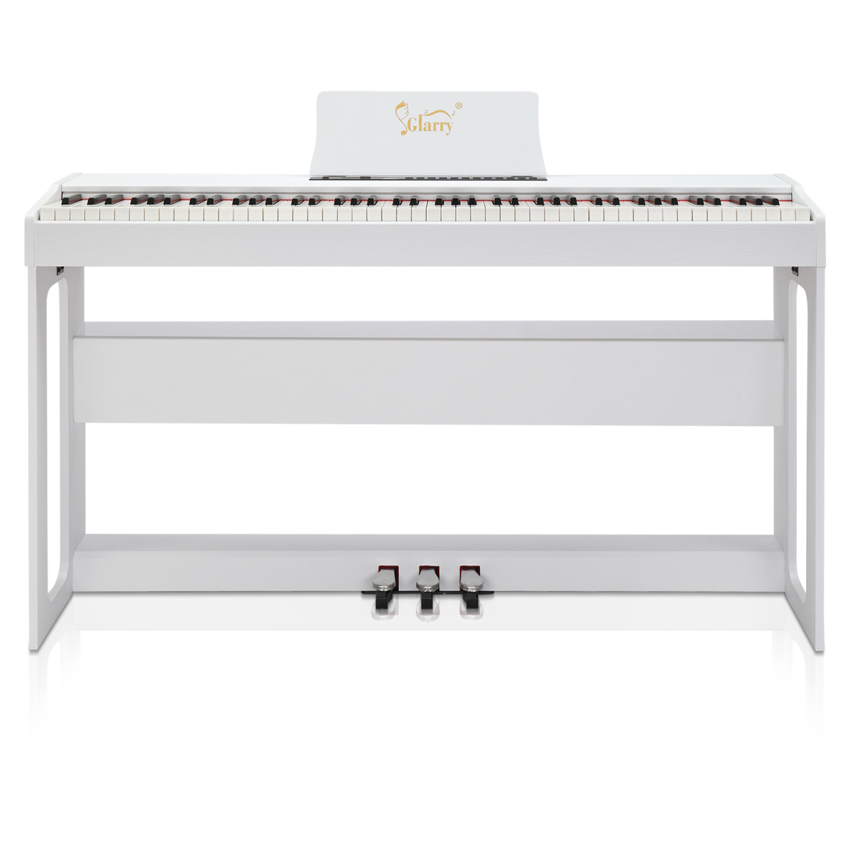 Glarry GDP-104 88-Key Full Weighted Digital Piano with Furniture Stand and Triple Pedals