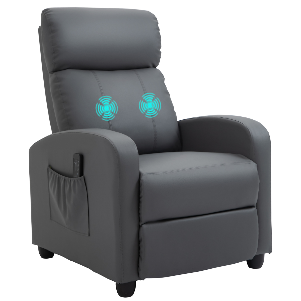 Massage Recliner Chair with Two Massage Points, 8 Modes, Adjustable Settings and Remote Control, 120kg Max Load