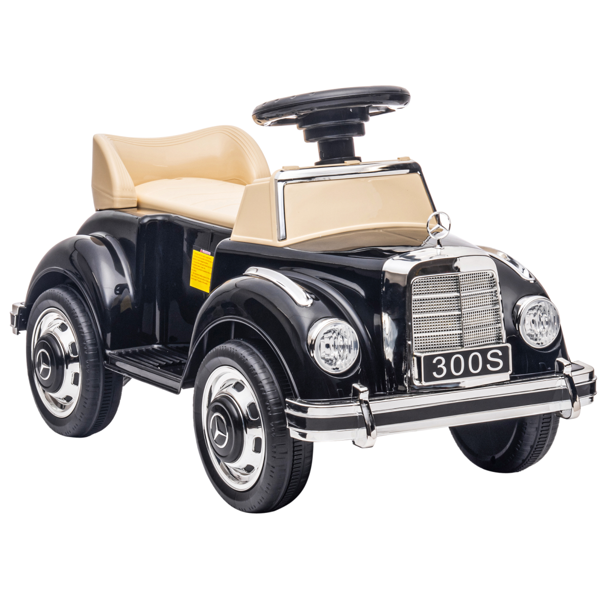 AIYAPLAY Mercedes-Benz 300S Licensed Foot-to-Floor Ride-On Car