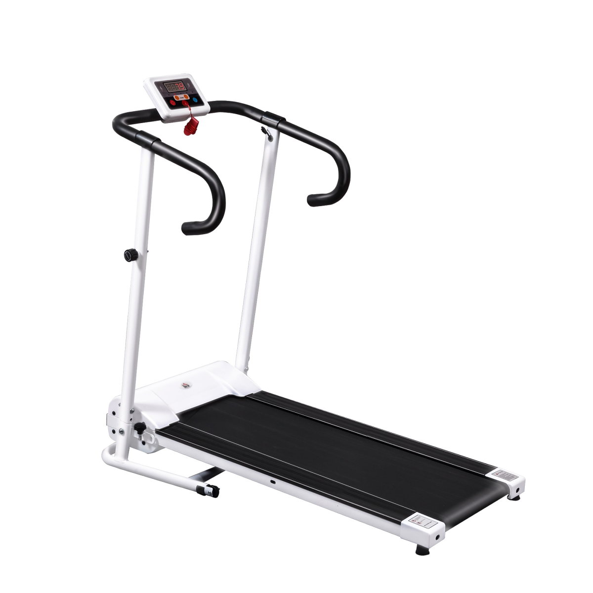HOMCOM Folding Electric Treadmill 10km/h with LCD Screen and Safety Stopper