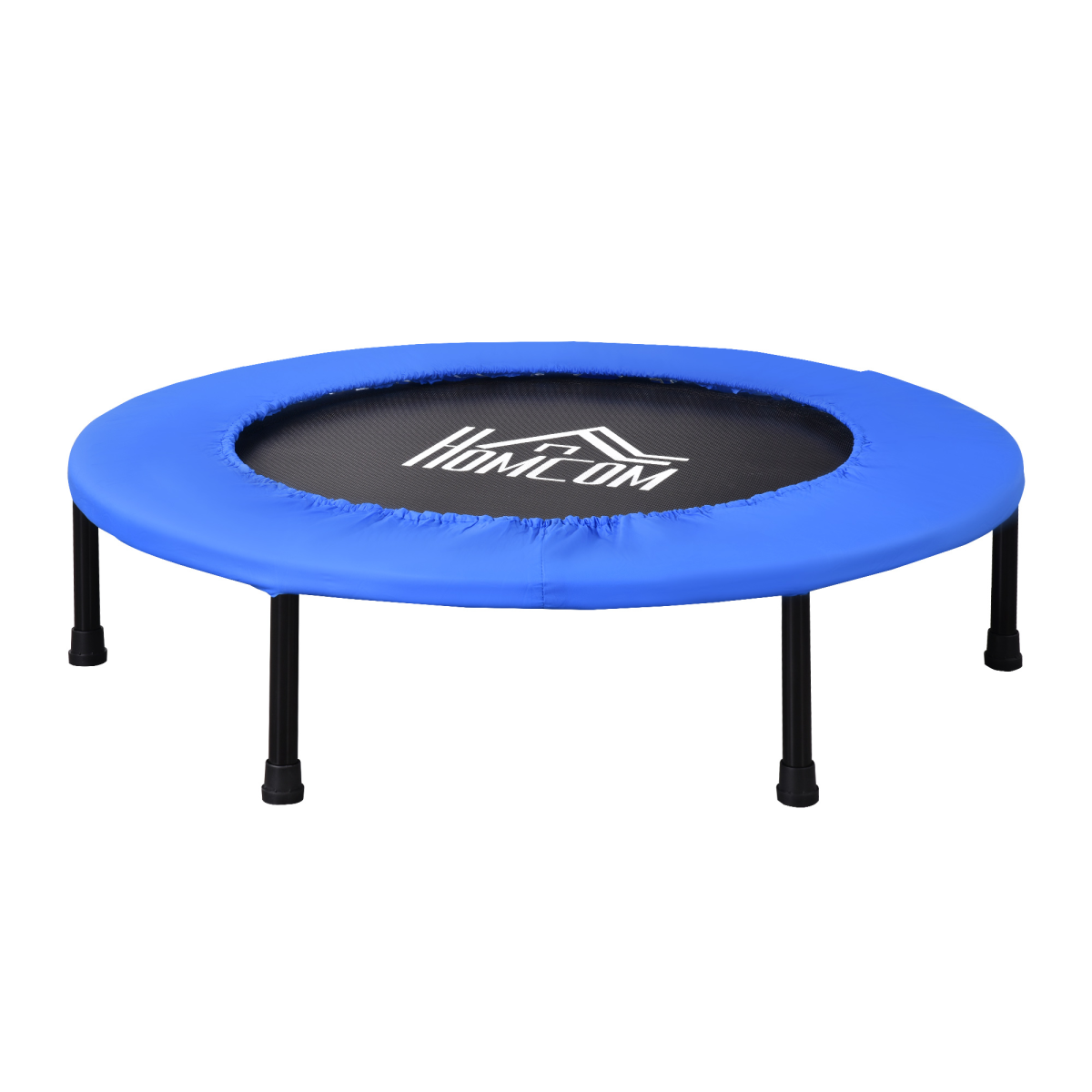 36 Inch Indoor Outdoor Foldable Rebounder Trampoline Mini Jumper with 30 Springs, Thick Bouncing Mat, Metal Legs and Anti-Slip Feet, 100 kg Max Load