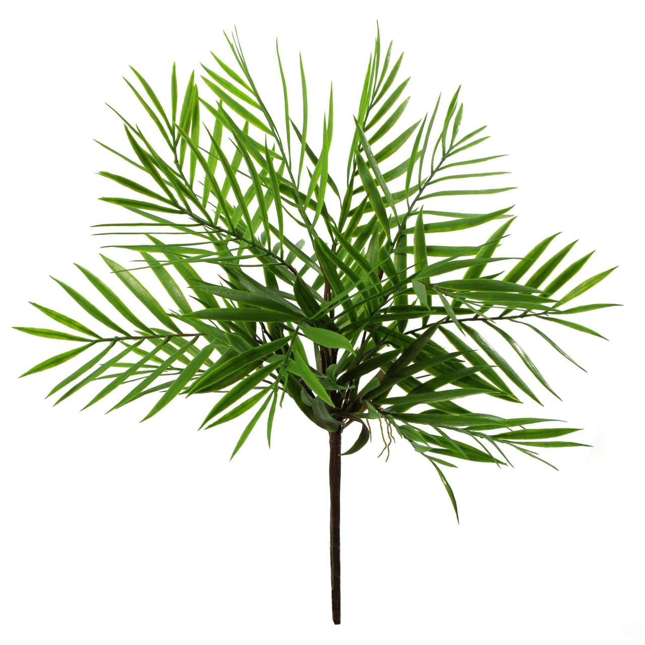 40cm Artificial Bamboo Palm Bush Plant, Bare Stem, Unpotted by Leaf Design UK