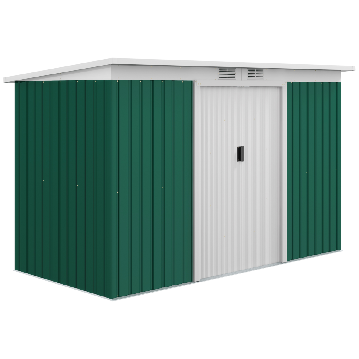 Outsunny Metal Garden Storage Shed with Double Doors & Windows