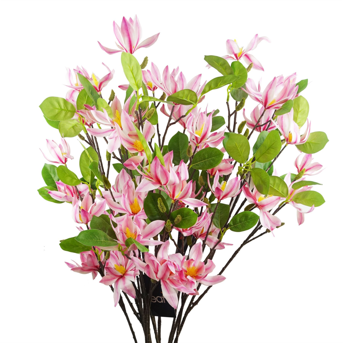 Leaf Pack of 6 Pink Magnolia Artificial Floral Sprays 100cm Wired Stems
