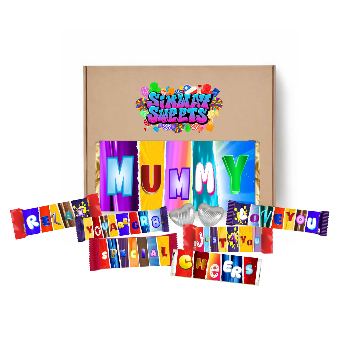 Mother’s Day Gift Box Chocolate Bars & Novelty Wrapper Set for Mummy – Simway Sweets