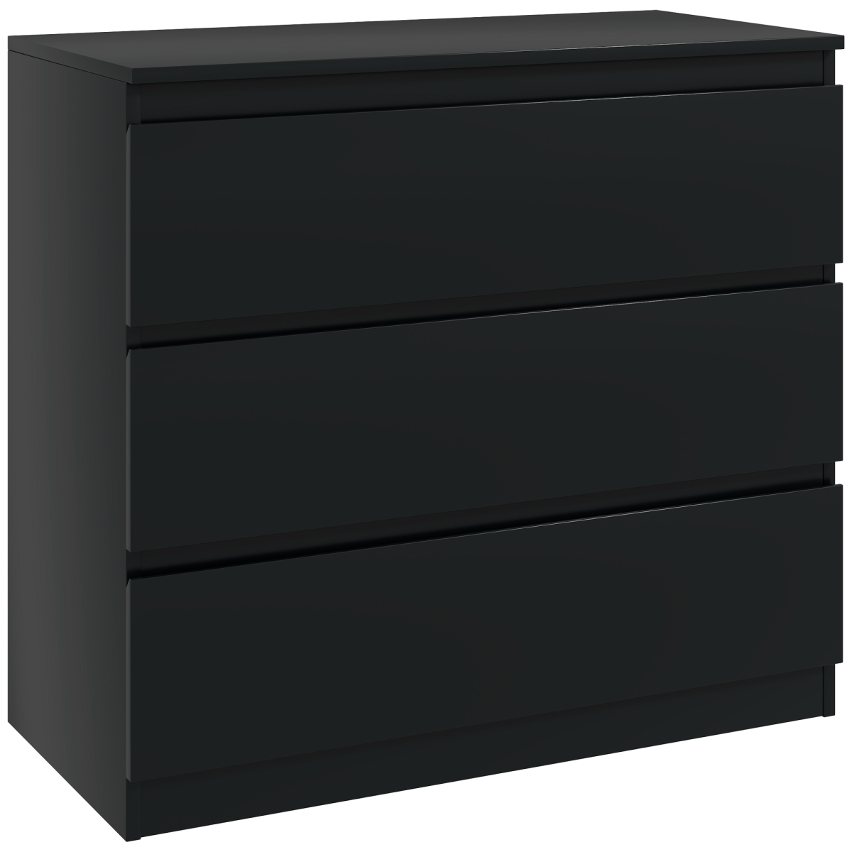 HOMCOM 3-Drawer Chest of Drawers Storage Cabinet, Black