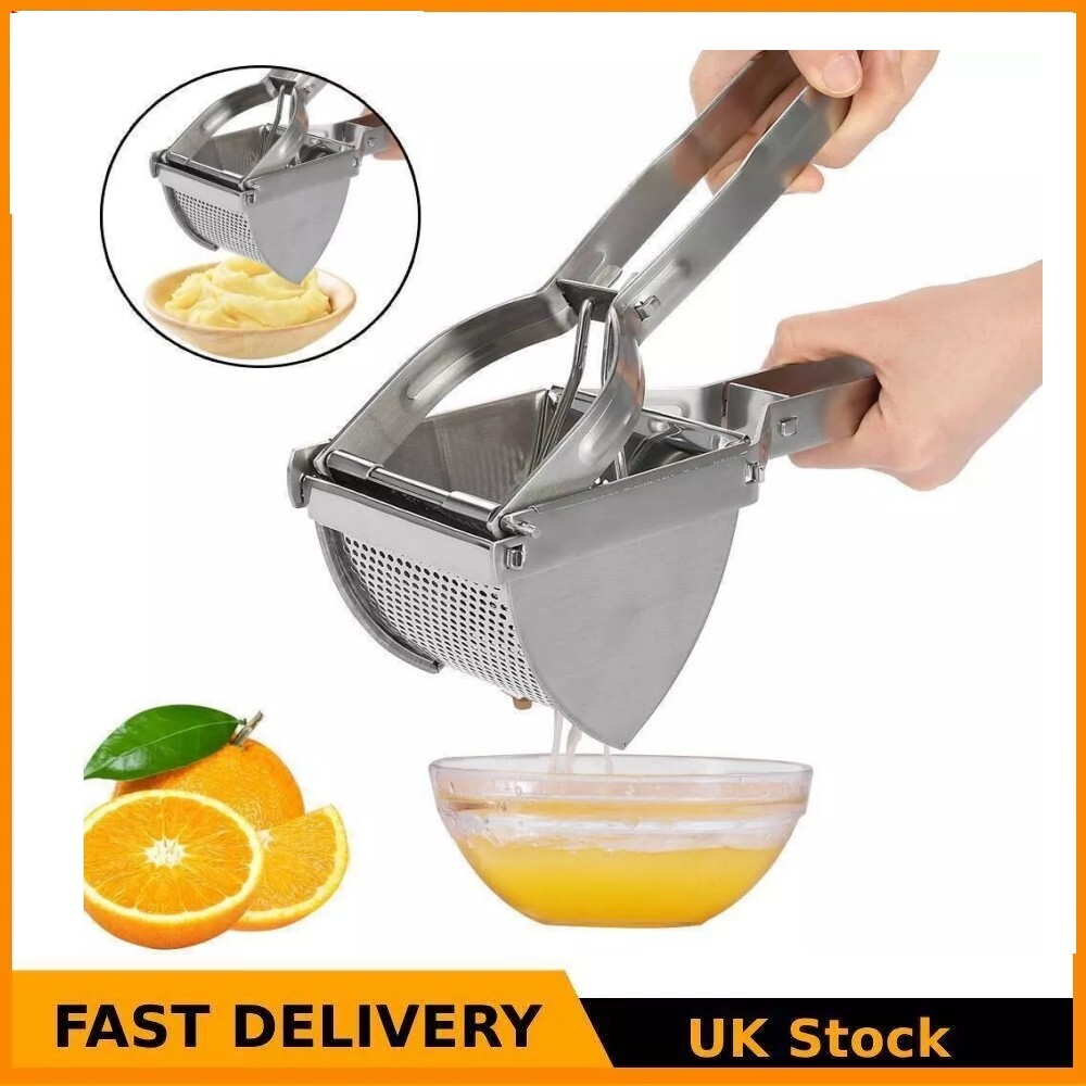 Stainless Steel Potato Ricer, Puree Masher and Vegetable Fruit Press