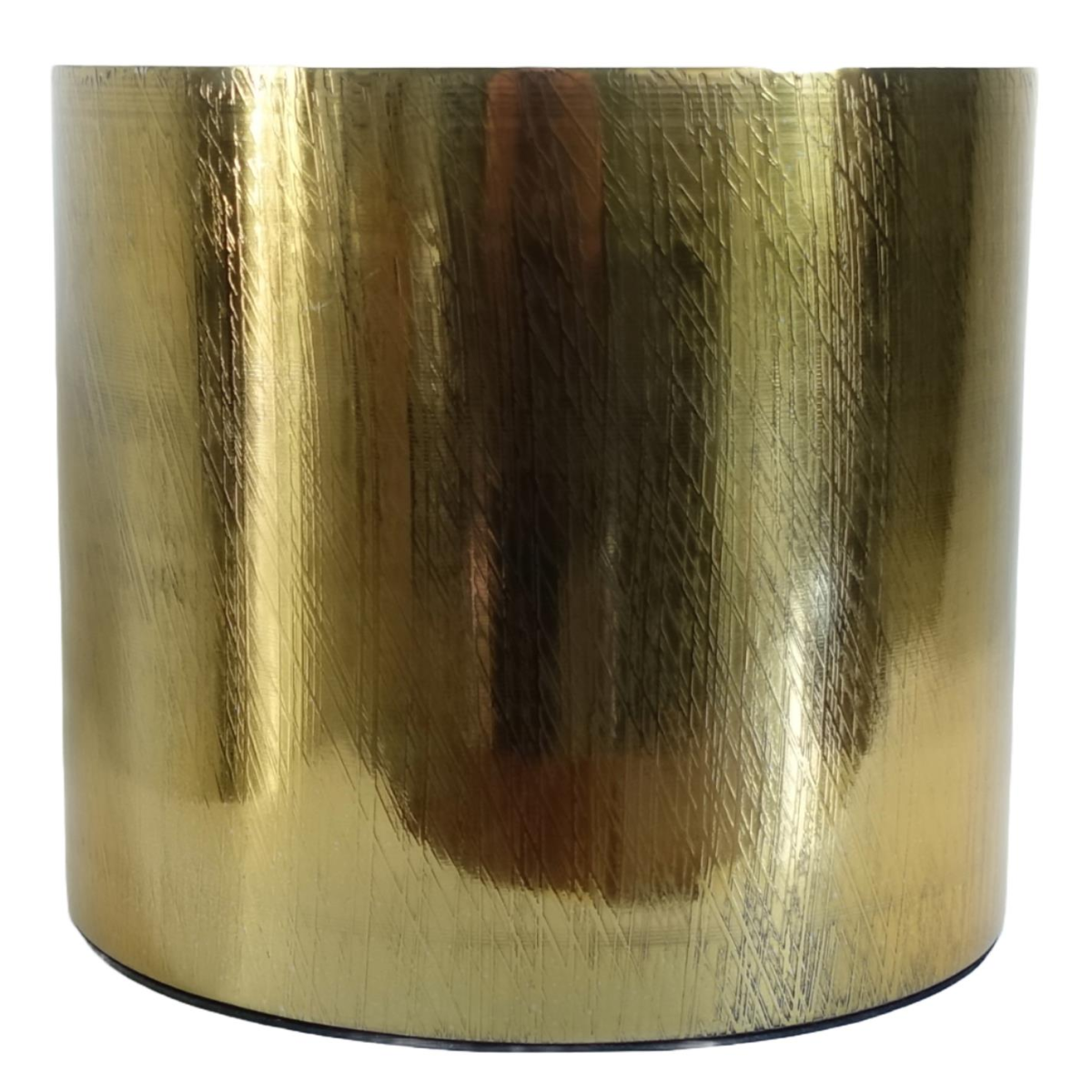 Leaf 20cm Wide x 18cm High Gold Etched Metal Planter
