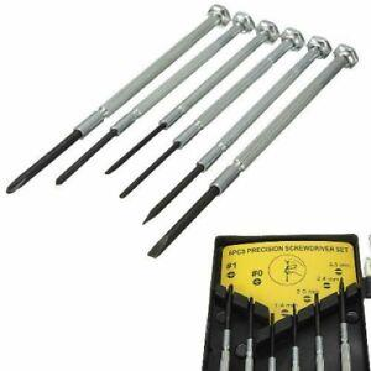 6-Piece Precision Mini Screwdriver Set with Storage Box
