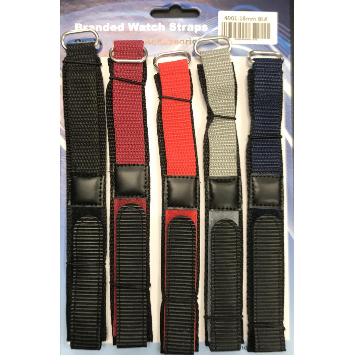 20mm Velcro Watch Straps, Assorted Colours, Pack of 5