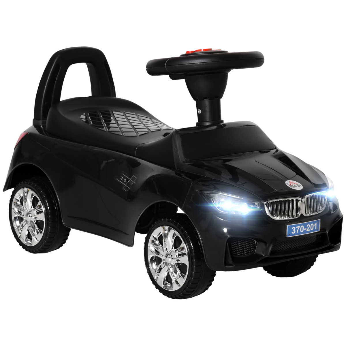 AIYAPLAY Foot to Floor Ride On Car for Toddlers, Black